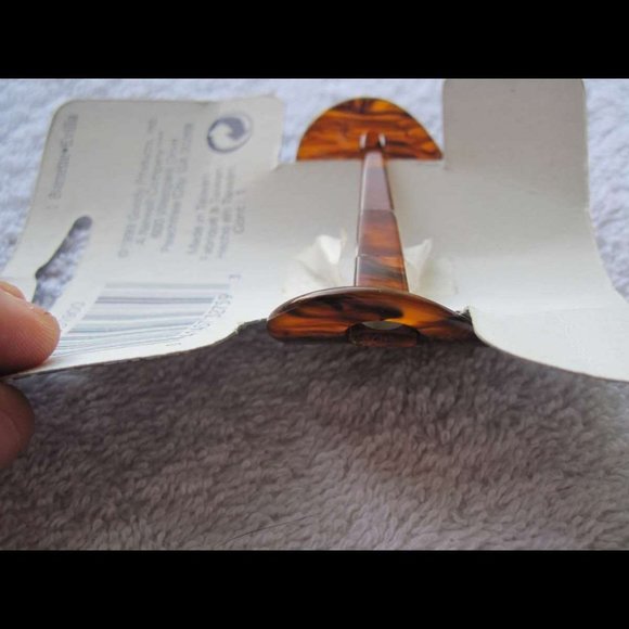 Goody 1999 Plastic Hair Barrette Stick Through Pin Heart Tortoiseshell Brown - Picture 6 of 9